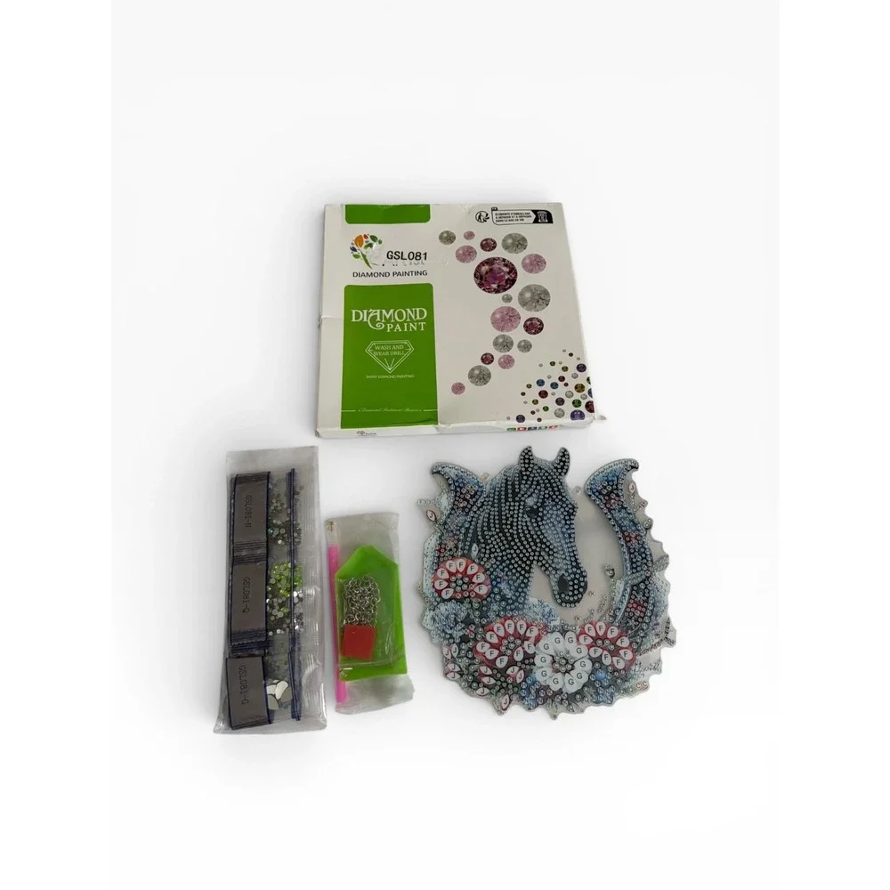 Artist Diamond Painting Kit GSL081 Horse and Flowers Rhinestone DIY Art Craft